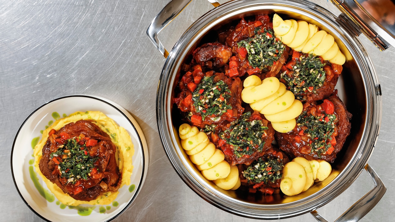 Ossobuco cielęce/ gremolata/ szafranowe ziemniaki – - Przepis